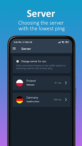 Android application Nomad VPN Russia screenshort