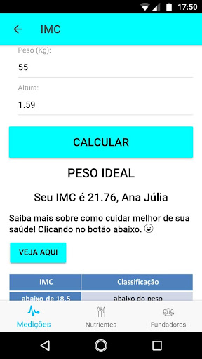 Minha Saúde APP Screen 3