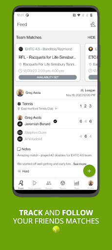 Android application Volley for Tennis & Pickleball screenshort