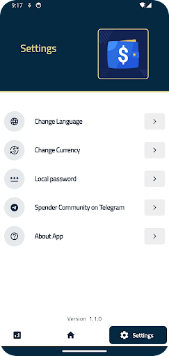 Spender app Screen 3