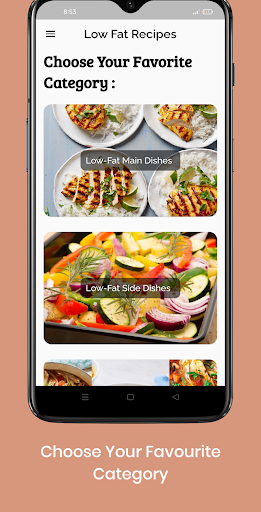 Android application Low Fat Recipes (Offline) screenshort