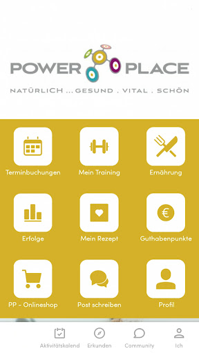 POWER PLACE Gesund-APP Screen 3