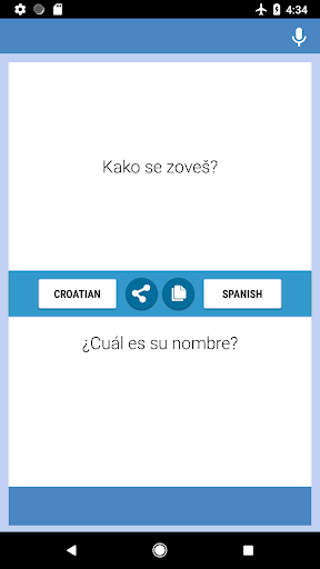 Android application Croatian-Spanish Translator screenshort