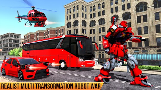 US Car Robot Bus Transform Helicopter Robot Game Mod Apk app for Android 4
