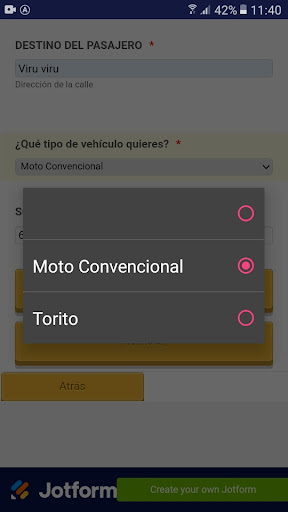 MotoGO Transporte Screen 3