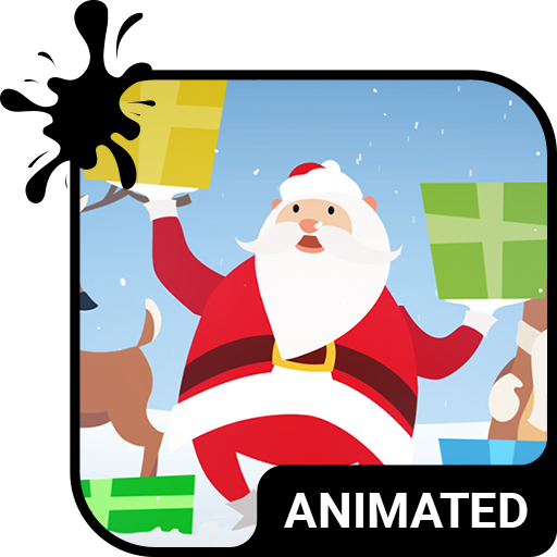 Santa Dance Animated Keyboard + Live Wallpaper