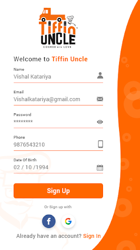 Tiffin Uncle Cooked with love Screen 3