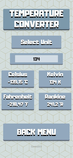 Temperature Converter Screen 3