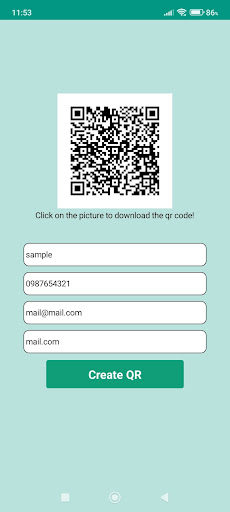 Android application QR Code Generator screenshort