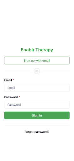 Android application Enablr Therapy screenshort