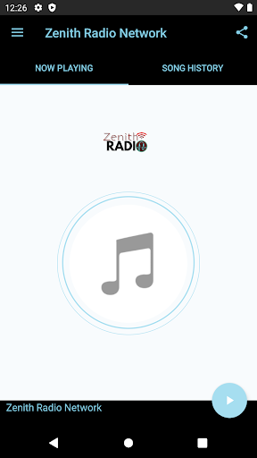 Android application Zenith Radio Network screenshort