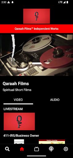 Android application Qaraah Films Television screenshort