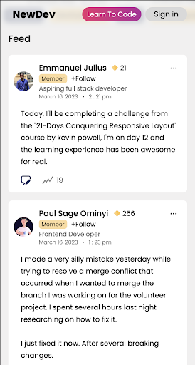 NewDev: Code & Collaborate Screen 2