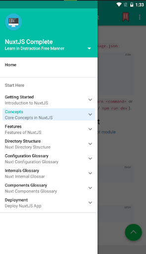 Android application Learn Nuxt.js Offline screenshort