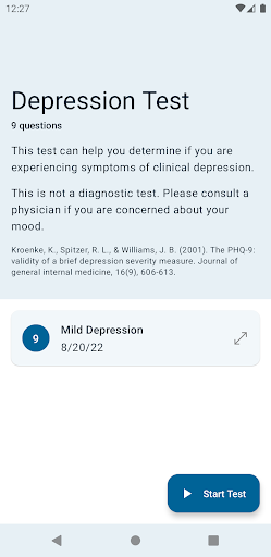 Depression Test screenshot for Android