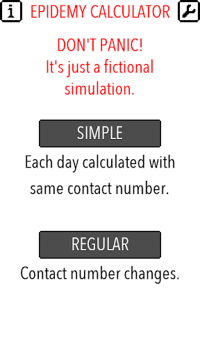 Android application Epidemy Calculator screenshort