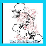 Koi Fish Sketch icon
