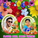 Cover Image of Download Flower Dual Photo Frames  APK