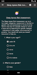 Sleep Apnea Risk Assessment Screenshot