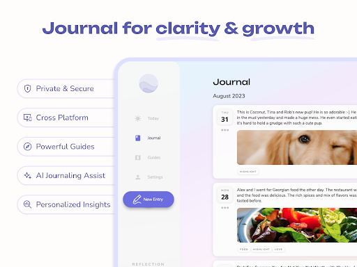 Screenshot of Reflection Journal & Prompts