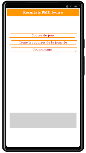 Android application Résultat PMU Ivoire screenshort