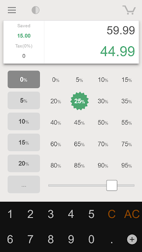 Screenshot of Shopping Percent Calculator