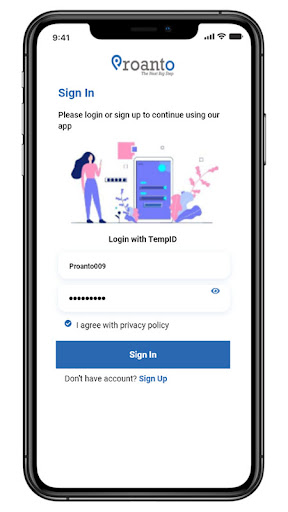 Android application YOMA screenshort