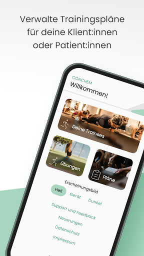 Android application COACHEM screenshort