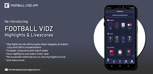 Football Vidz and Highlights 1.7.0 APK + Mod (Free purchase) for Android