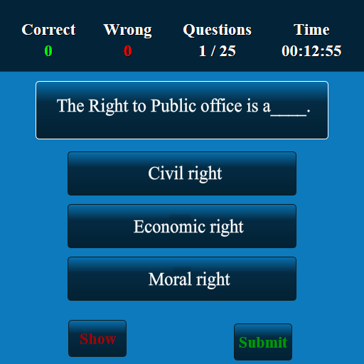 Fundamental Rights MCQ Screen 2