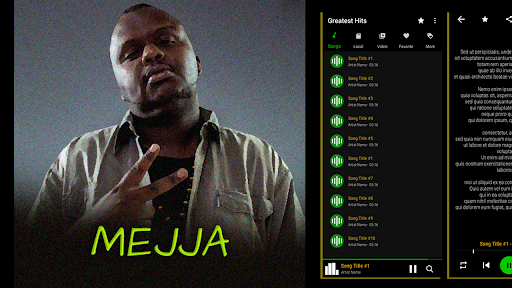 Android application Mejja Songs Mp3 screenshort