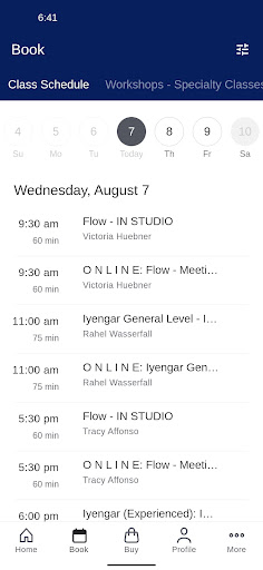 Artemis Yoga Screen 2