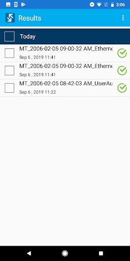 Android application EXFO Sync screenshort