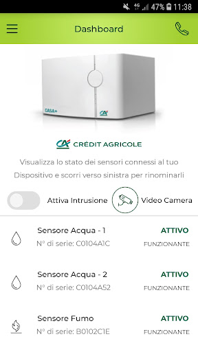 Android application CASA+ screenshort