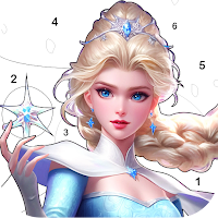 Раскраска принцессы по номерам: офлайн игры