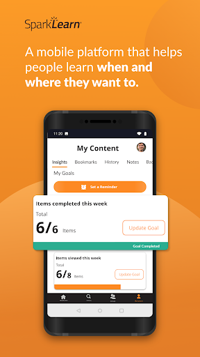 Android application SparkLearn screenshort