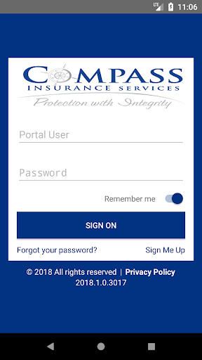 Android application Compass Insurance Online screenshort