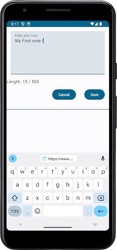 Android application SmartNote screenshort