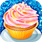 Glitter Cupcake - Trendy & Sparkly Desserts Food  Icon
