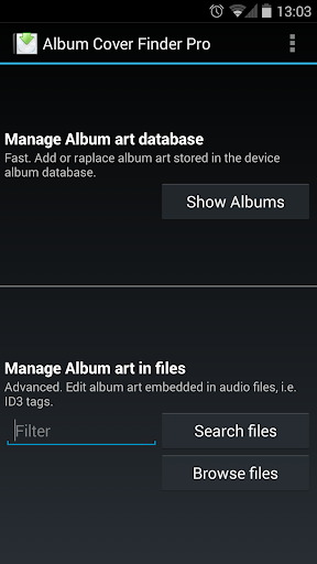 Android application Album Cover Finder screenshort