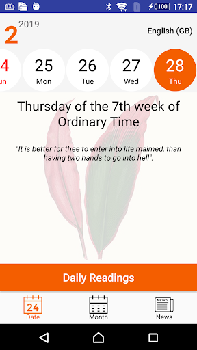 Android application Roman Catholic Calendar screenshort