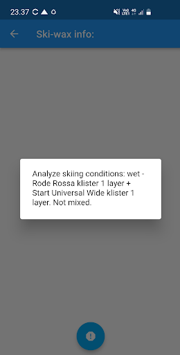 Ski Wax Expert Screen 2