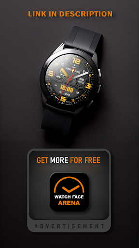 Black Dark Date Watchface VS17 Screen 2