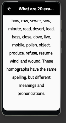 Android application homographs screenshort