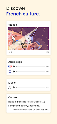 Screenshot of French lessons - Frantastique
