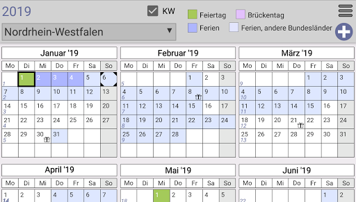 Android application BundesferienPRO Ferien+Feiertg screenshort
