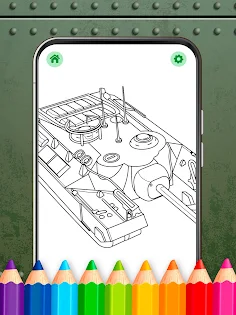 Military Tanks Coloring Book - Screenshot 2