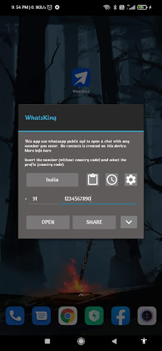 Android application WhatsKing screenshort