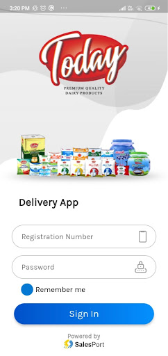Android application Today Delivery App screenshort