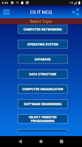 CS IT - Computer Science MCQs Screen 2